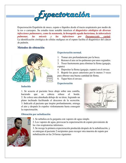 Estudios de Expectoración y Líquido Pleural