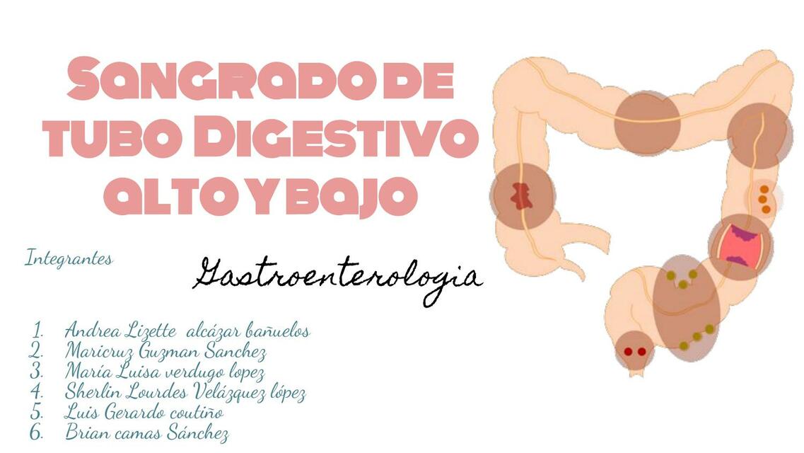 Sangrado de Tubo Digestivo Alto y Bajo