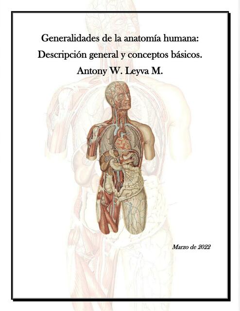 Generalidades de la Anatomía Humana