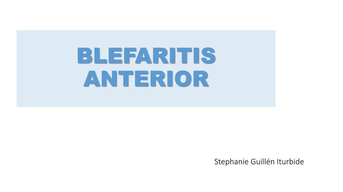 Blefaritis Anterior