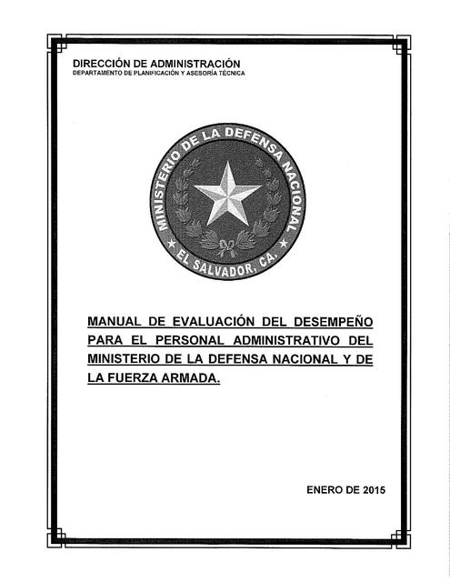 Manual de Evaluación del Desmpeño