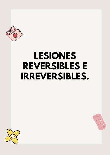 Lesiones Reversibles e Irreversibles 