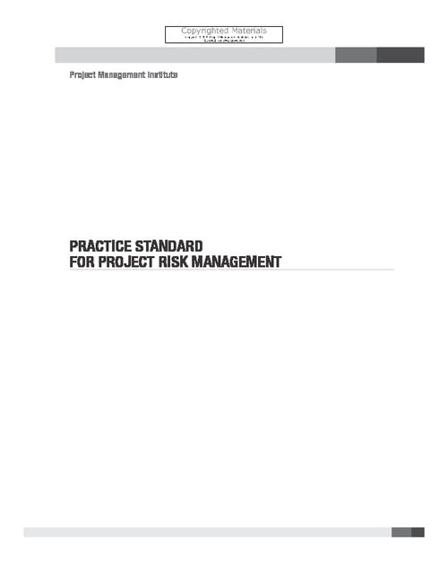 Pmi Practice Standard For Project Risk Management – RATQQ