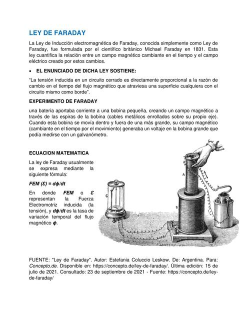 Ley de Faraday