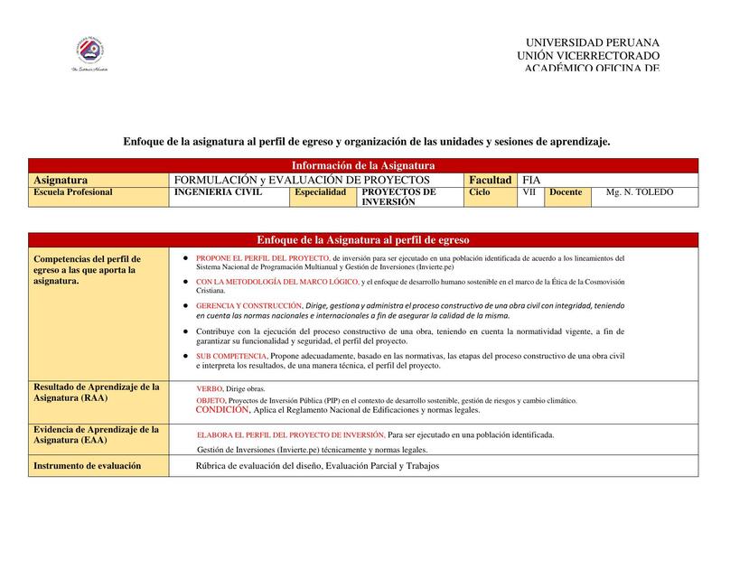 Sílabos de Ingería Civil