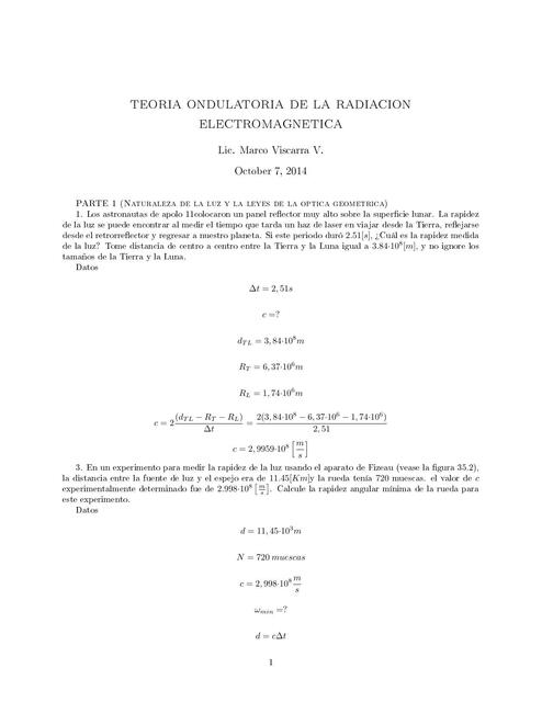 Teoria Ondulatoria de la Radiación