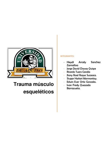 Trauma Músculoesquelético