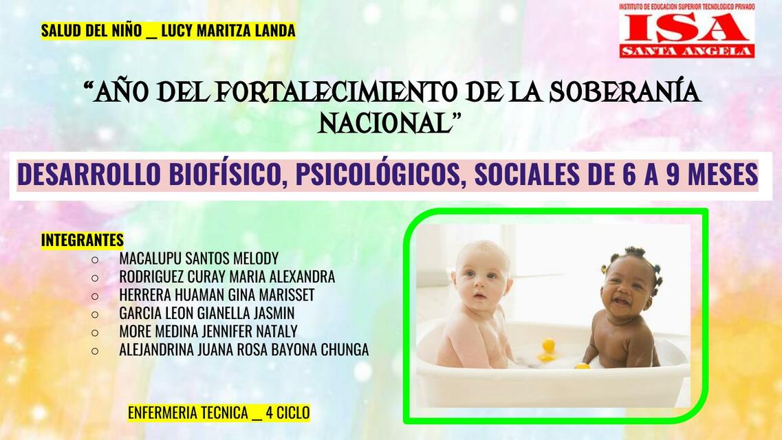 Desarrollo Biofísico, Psicológico y Social del Niño de 6 a 9 Meses 