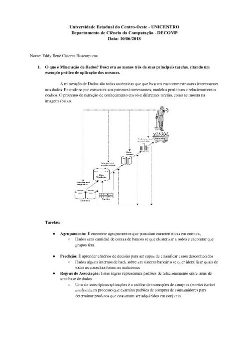 Data Mining :Questionario