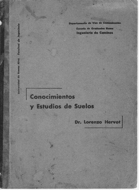 Conocimientos y estudios de Suelo Dr Lorenzo Hervot 