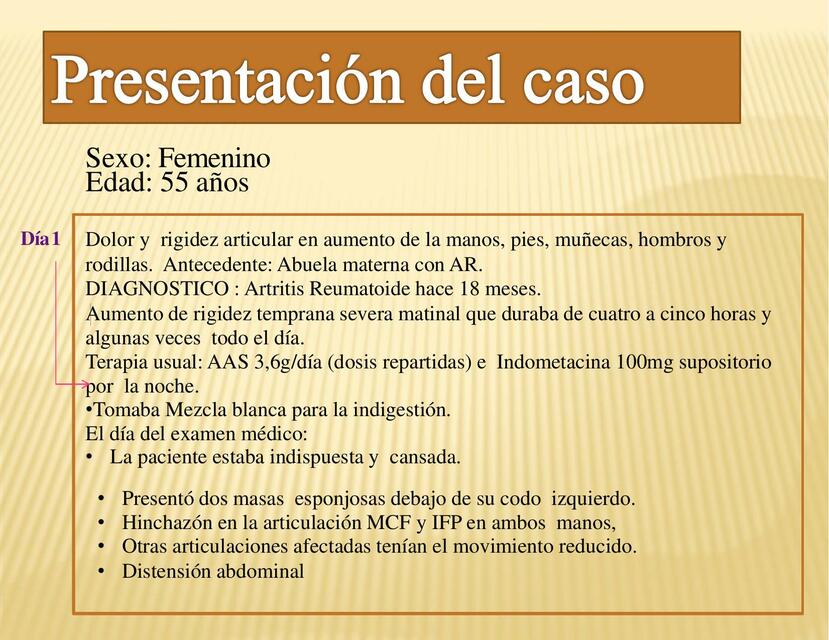 Caso Clínico de Artritis Reumatoidea