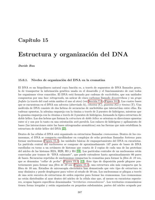 Capitulo 15 Estructura y organización del DNA