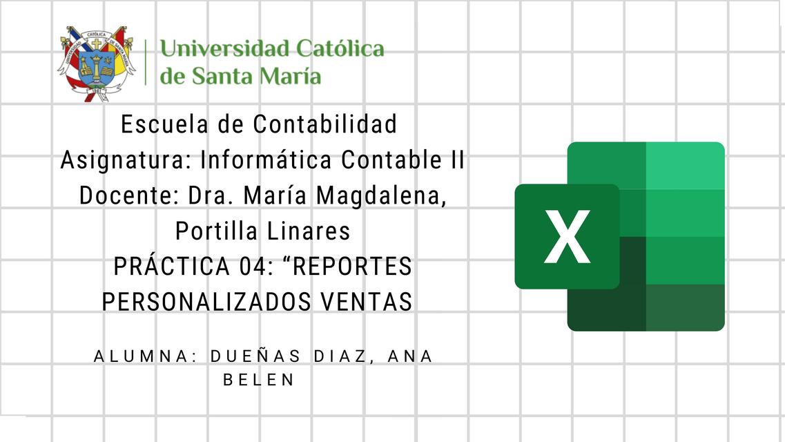 Información Personalizada Base de Datos Excel