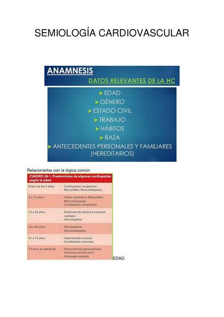 Semiología cardiovascular