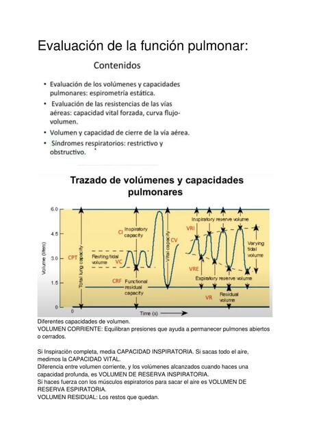 Evaluación de la Función Pulmonar 