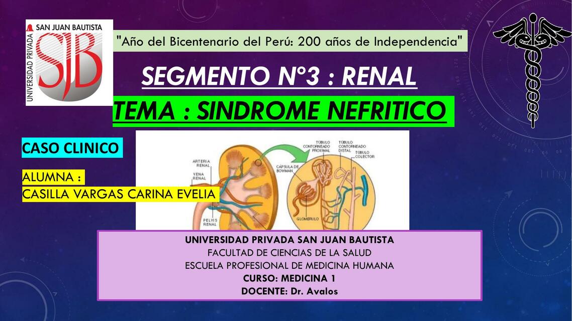 Caso clínico sindrome nefritico