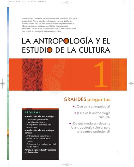 La Antropología y el Estudio de la Cultura