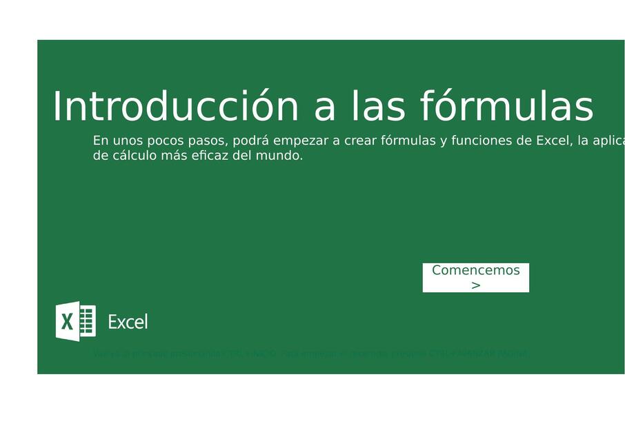 Tutorial de fórmula