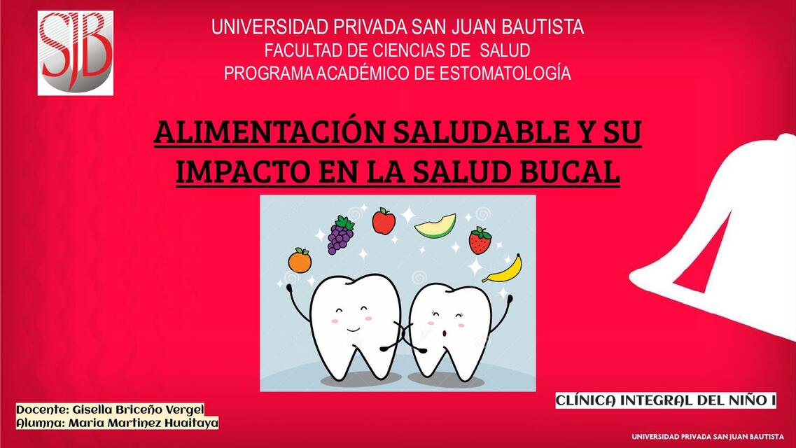 Alimentación saludable y su impacto en la salud bucal