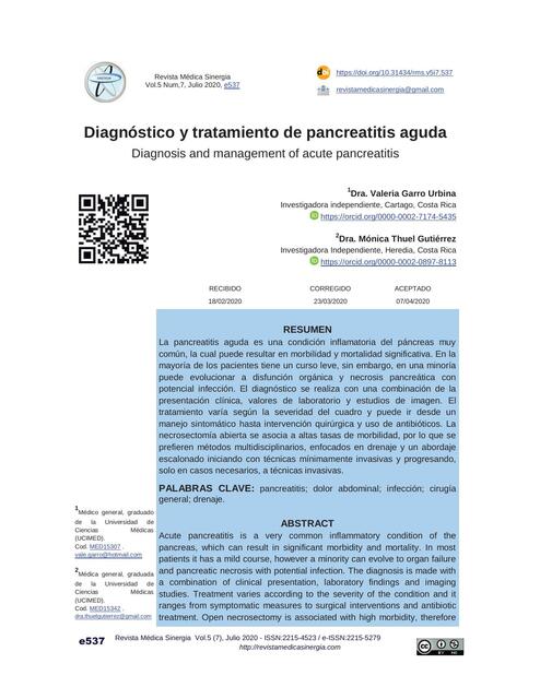 Pancreatitis aguda