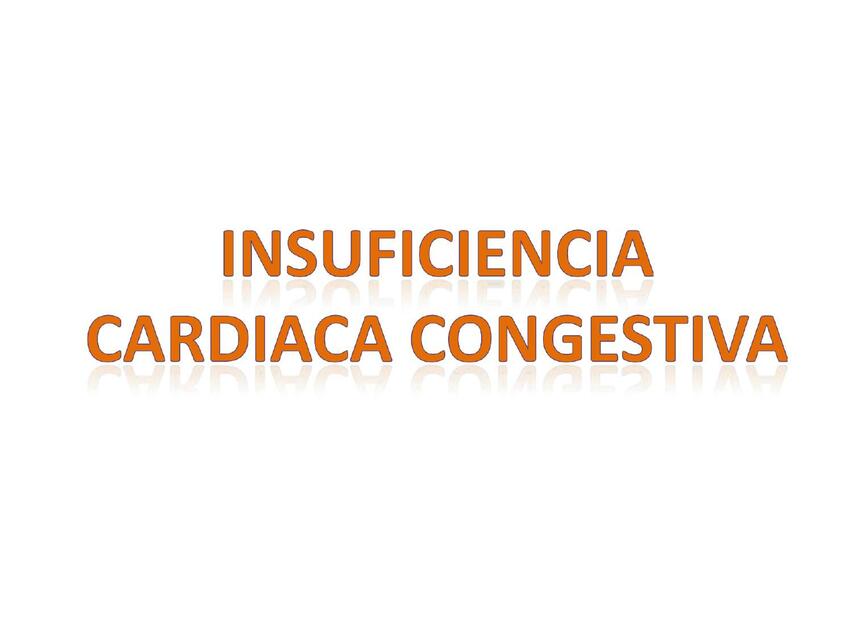 Insuficiencia Cardiaca Congestiva