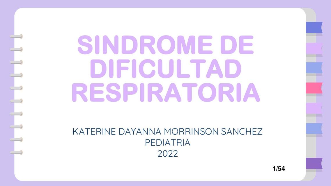 Síndrome de dificultad respiratoria