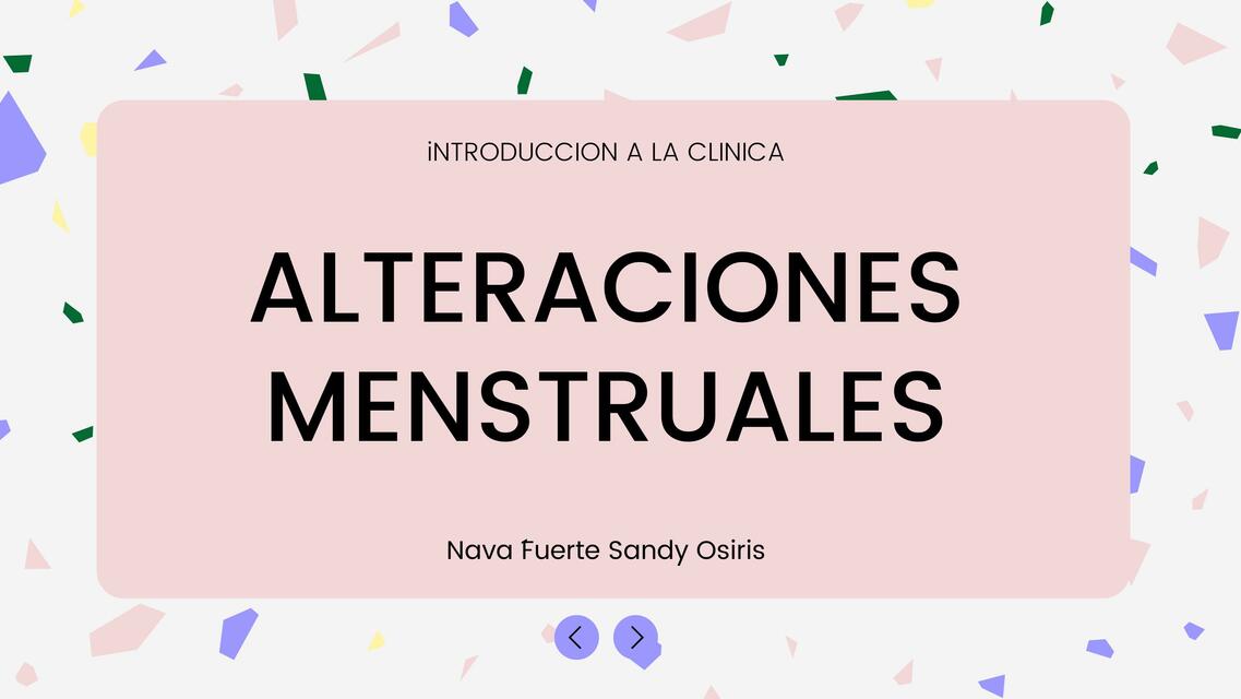 Alteraciones menstruales