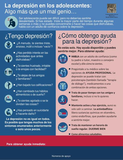 La Depresión en los Adolescentes 