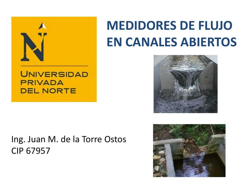 Medidores de Flujo en Canales Abiertos 