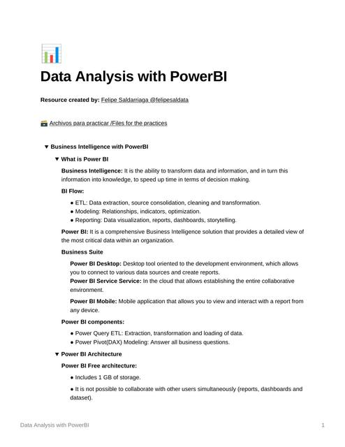 📊 Análisis de Datos con PowerBI / Data Analysis with Power BI Teoría y Práctica