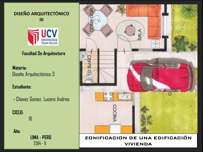 Zonificación de una vivienda 