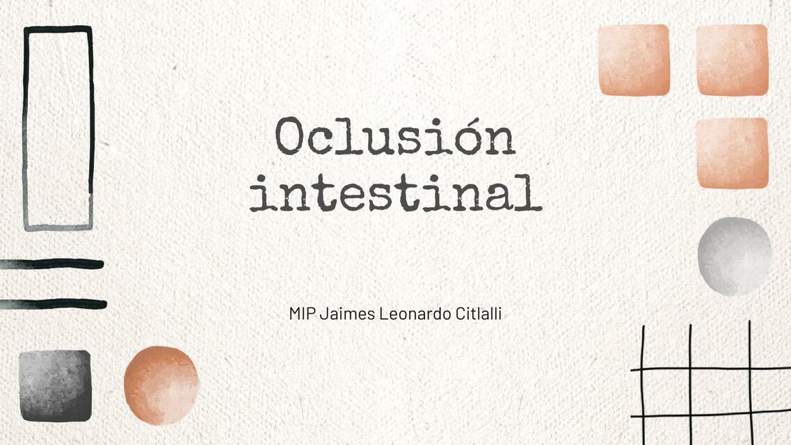 Oclusión Intestinal 