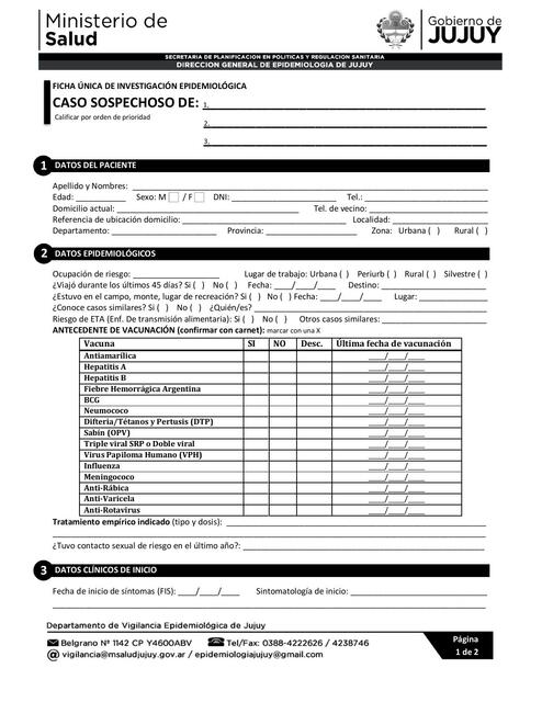 Ficha epidemiológica de papilomavirus 