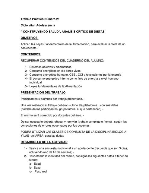 Trabajo Práctico Nutrición