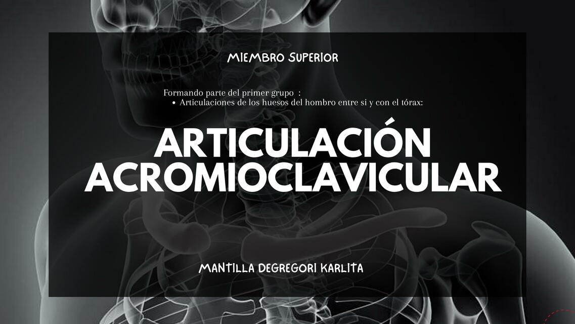 Articulación Acromioclavicular