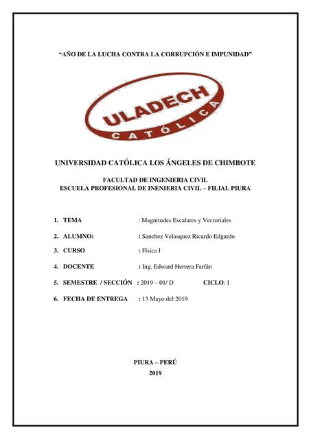 Monografía de Magnitudes Escalares y Vectoriales