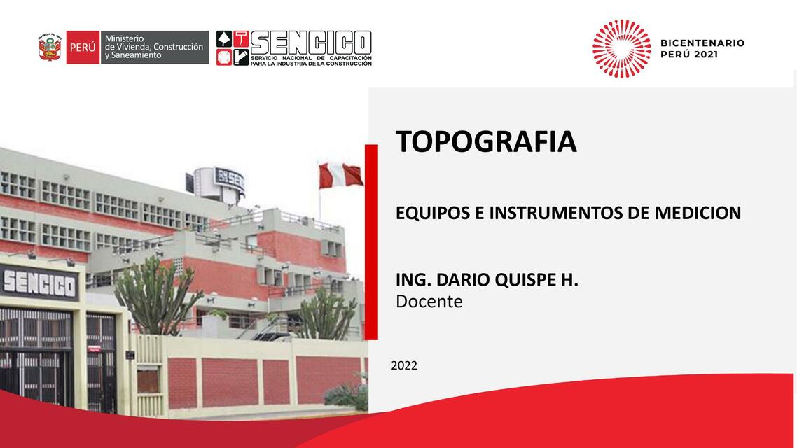 Equipos e Instrumentos de Medición Topográficos