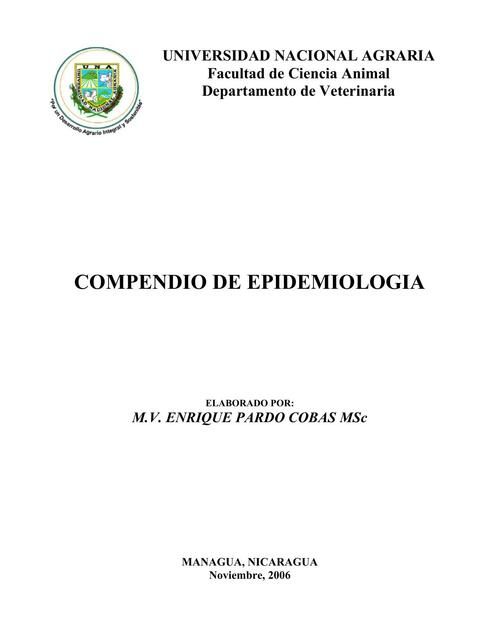 Compendio de Epidemiología Veterinaria