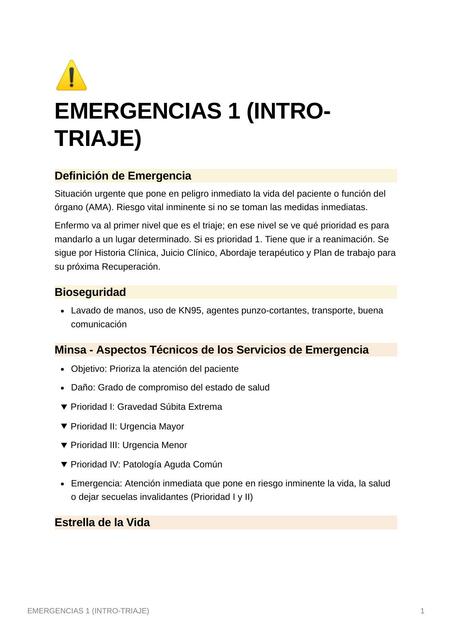 Triaje en Emergencias