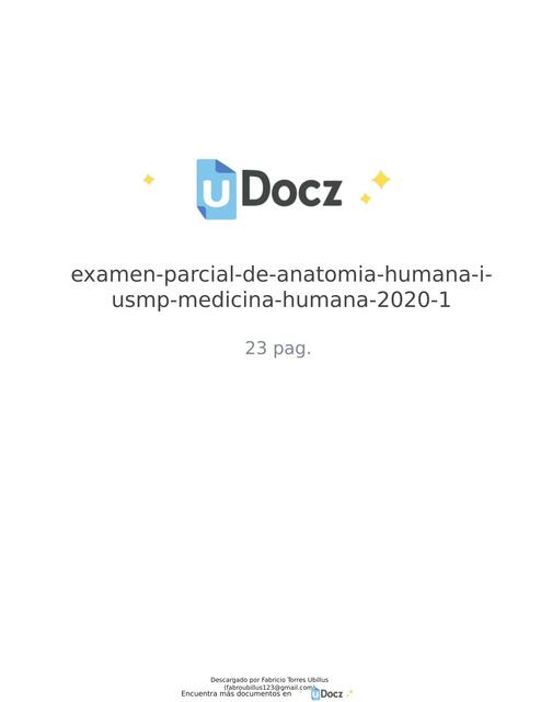 Anatomía Examen Parcial