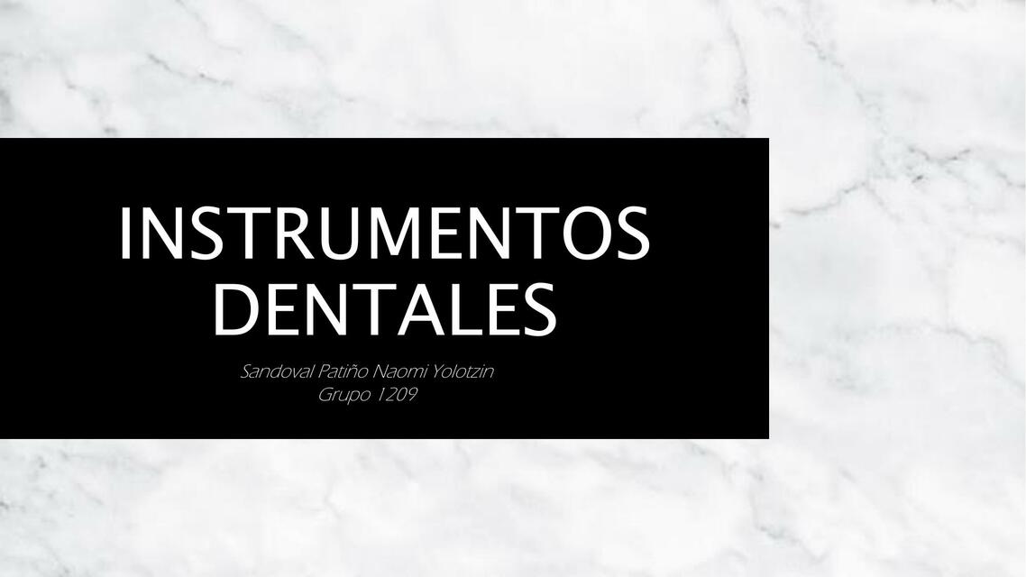 Instrumentos Dentales 