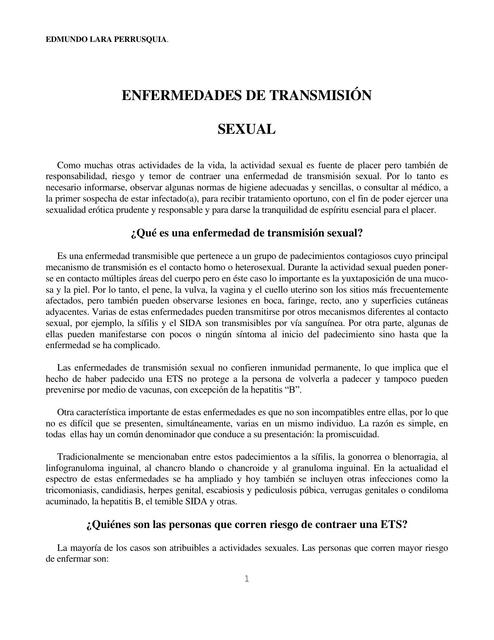 Enfermedades de Transmisión Sexual 