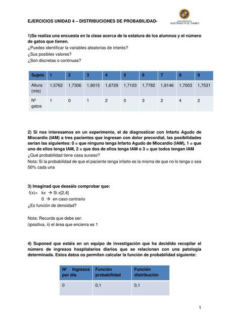 Problemas UD4- Distribuciones de Probabilidad 