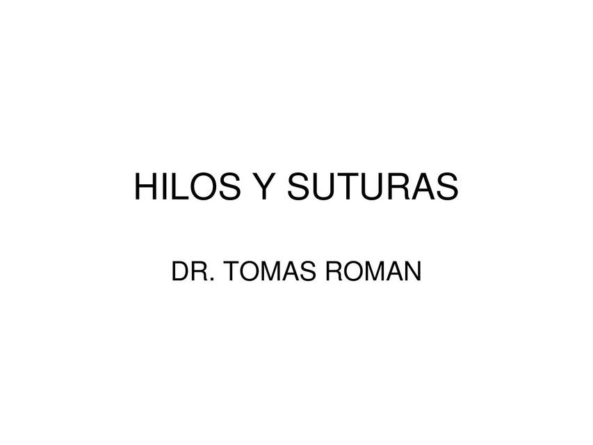 Hilos y Suturas 