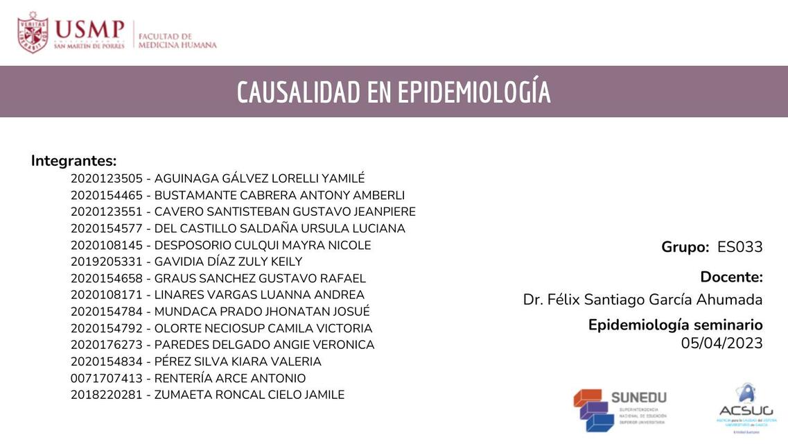 Casualidad en Epidemiología