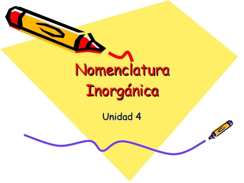 Nomenclatura Inórgnica 