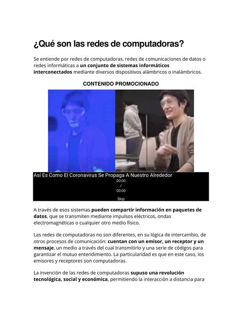 Qué son las redes de computadoras