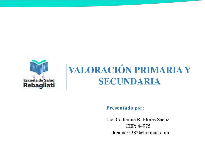 Valoración Primaria y Secundaria 