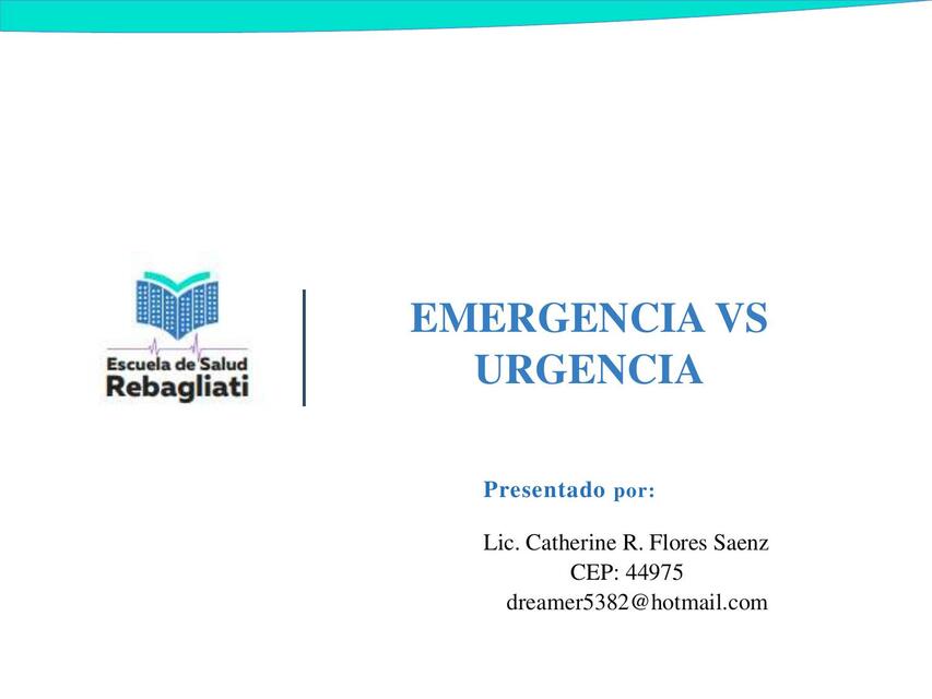 Emergencias VS Urgencias 