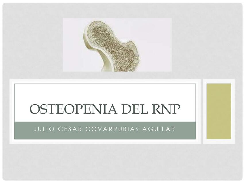 Osteopenia del RNP